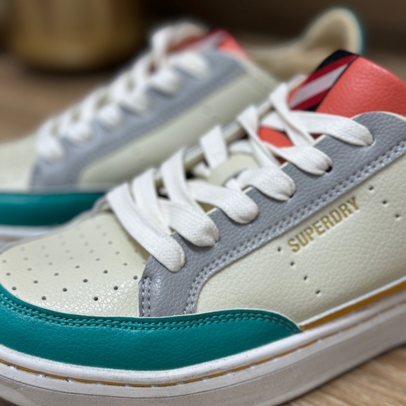 Vegan Basket Lux Low Trainers Superdry Multicolor Sneakers Size 7 - Picture 4 of 10